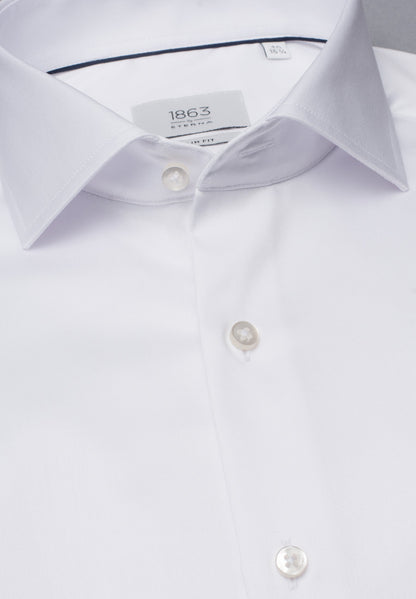 ETERNA LANGARM HEMD LUXURY SHIRT SLIM FIT UNI TWILL WEISS
