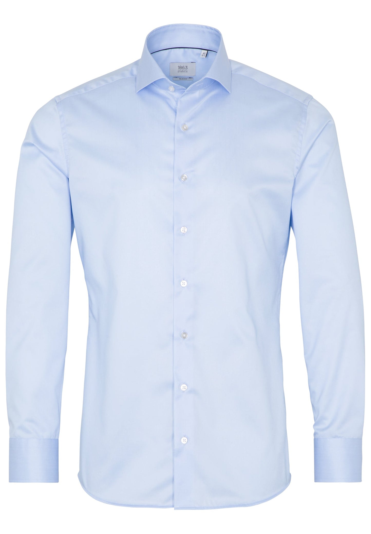 ETERNA LANGARM HEMD LUXURY SHIRT SLIM FIT UNI TWILL HELLBLAU
