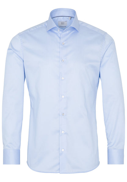 ETERNA LANGARM HEMD LUXURY SHIRT SLIM FIT UNI TWILL HELLBLAU