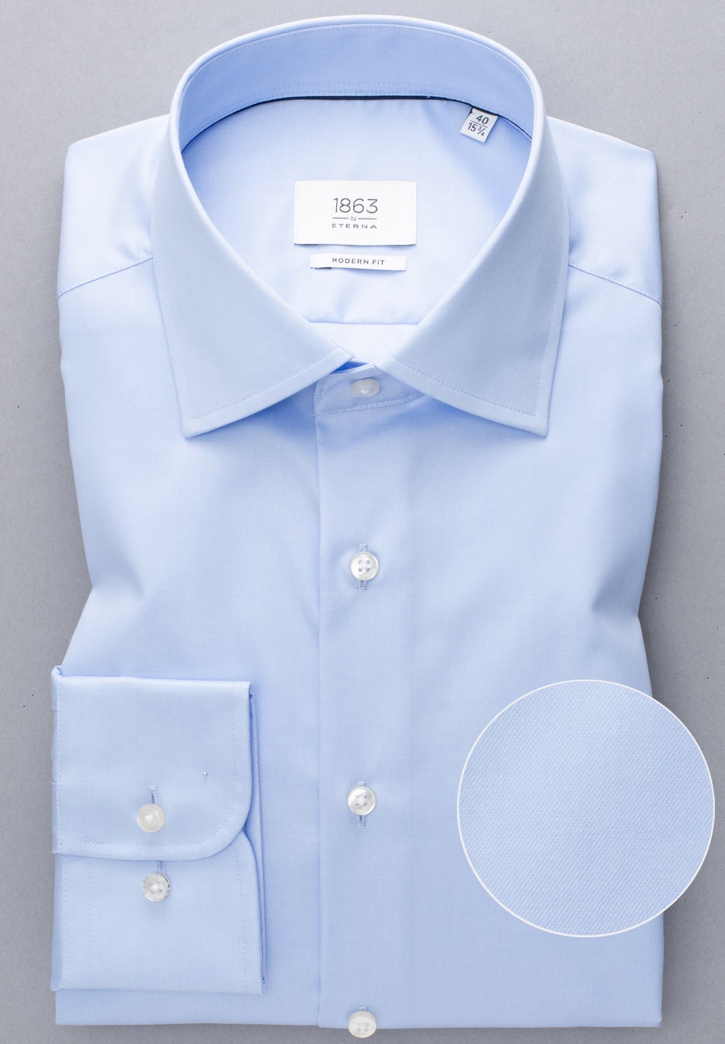 ETERNA LANGARM HEMD LUXURY SHIRT MODERN FIT HELLBLAU