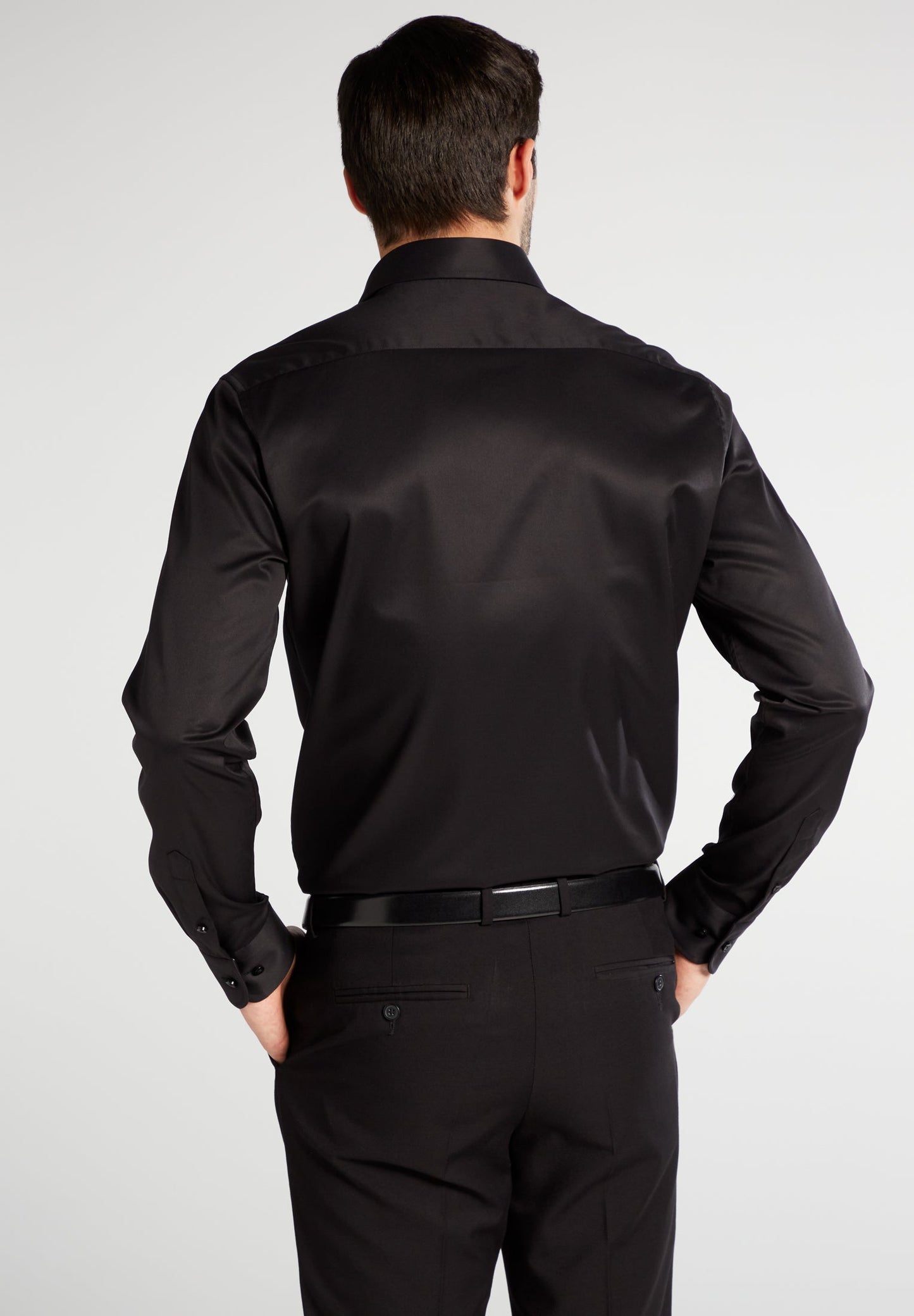ETERNA LANGARM HEMD LUXURY SHIRT MODERN FIT SCHWARZ