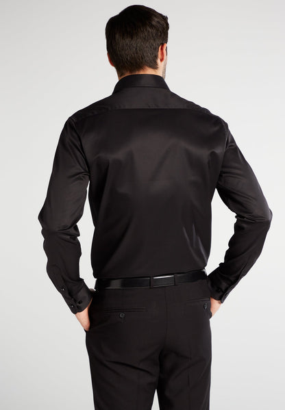 ETERNA LANGARM HEMD LUXURY SHIRT MODERN FIT SCHWARZ