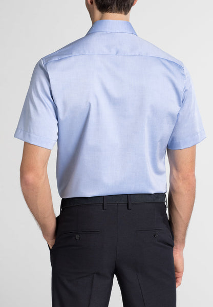 ETERNA KURZARM HEMD MODERN FIT FEIN OXFORD MITTELBLAU