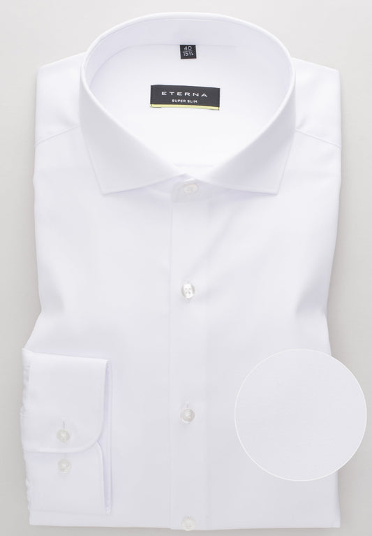 ETERNA LANGARM HEMD SUPER SLIM COVER SHIRT WEISS