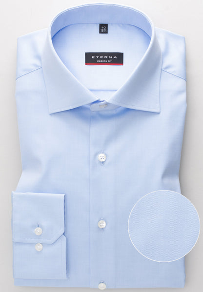 ETERNA LANGARM HEMD MODERN FIT COVER SHIRT HELLBLAU