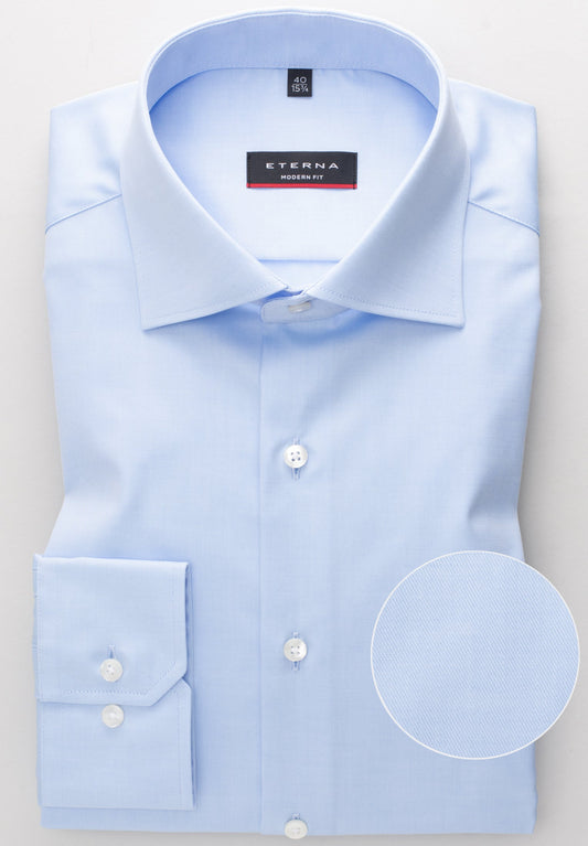 ETERNA LANGARM HEMD MODERN FIT COVER SHIRT HELLBLAU