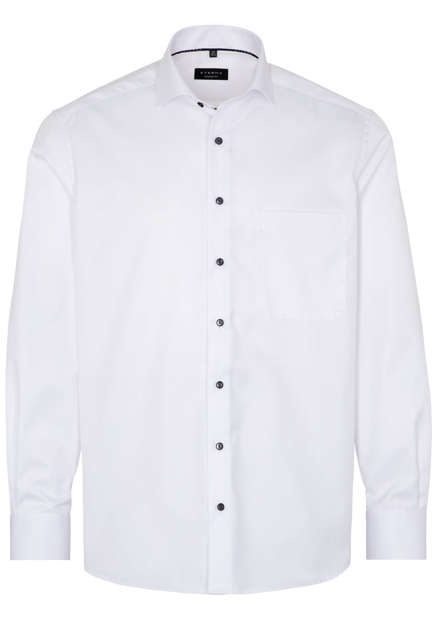 ETERNA LANGARM HEMD COMFORT FIT COVER SHIRT TWILL WEISS