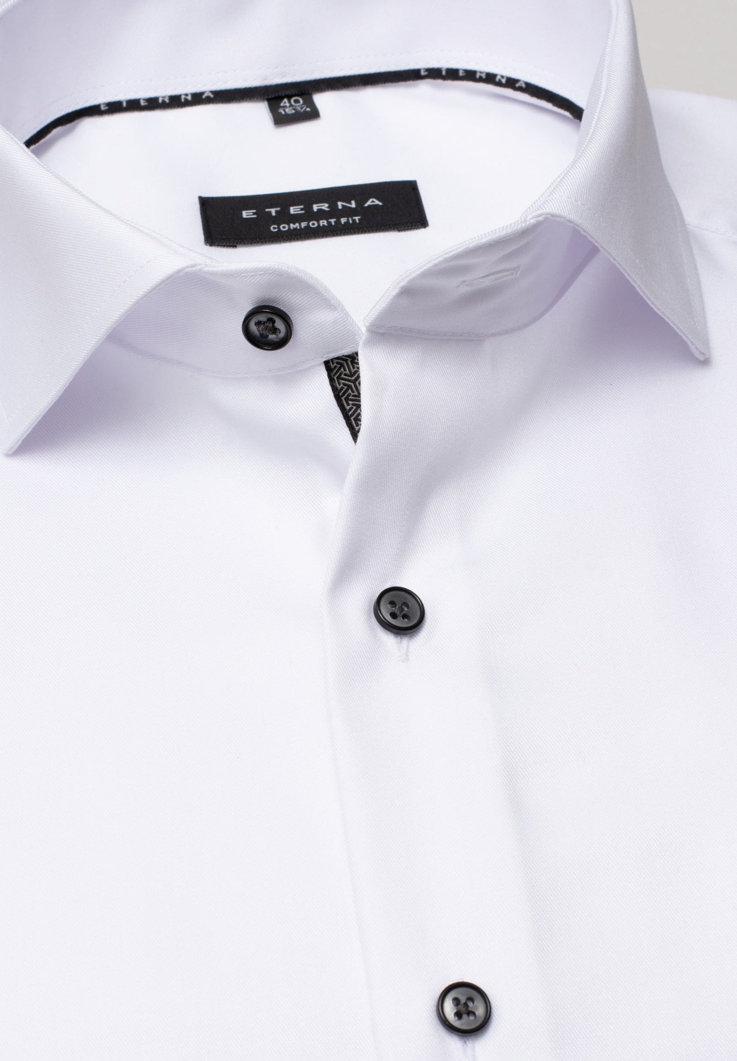 ETERNA LANGARM HEMD COMFORT FIT COVER SHIRT TWILL WEISS