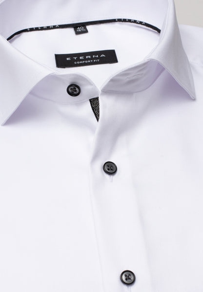 ETERNA LANGARM HEMD COMFORT FIT COVER SHIRT TWILL WEISS