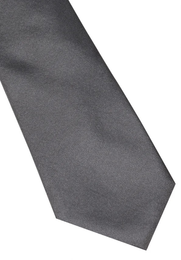ETERNA KRAWATTE SILBERGRAU UNIFARBE SCHMAL 6CM