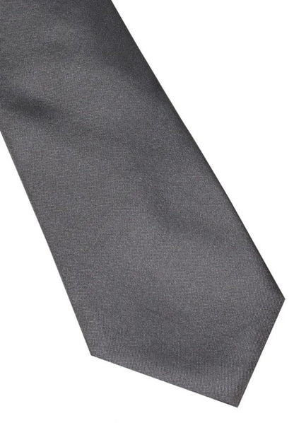 ETERNA KRAWATTE SILBERGRAU UNIFARBE SCHMAL 6CM