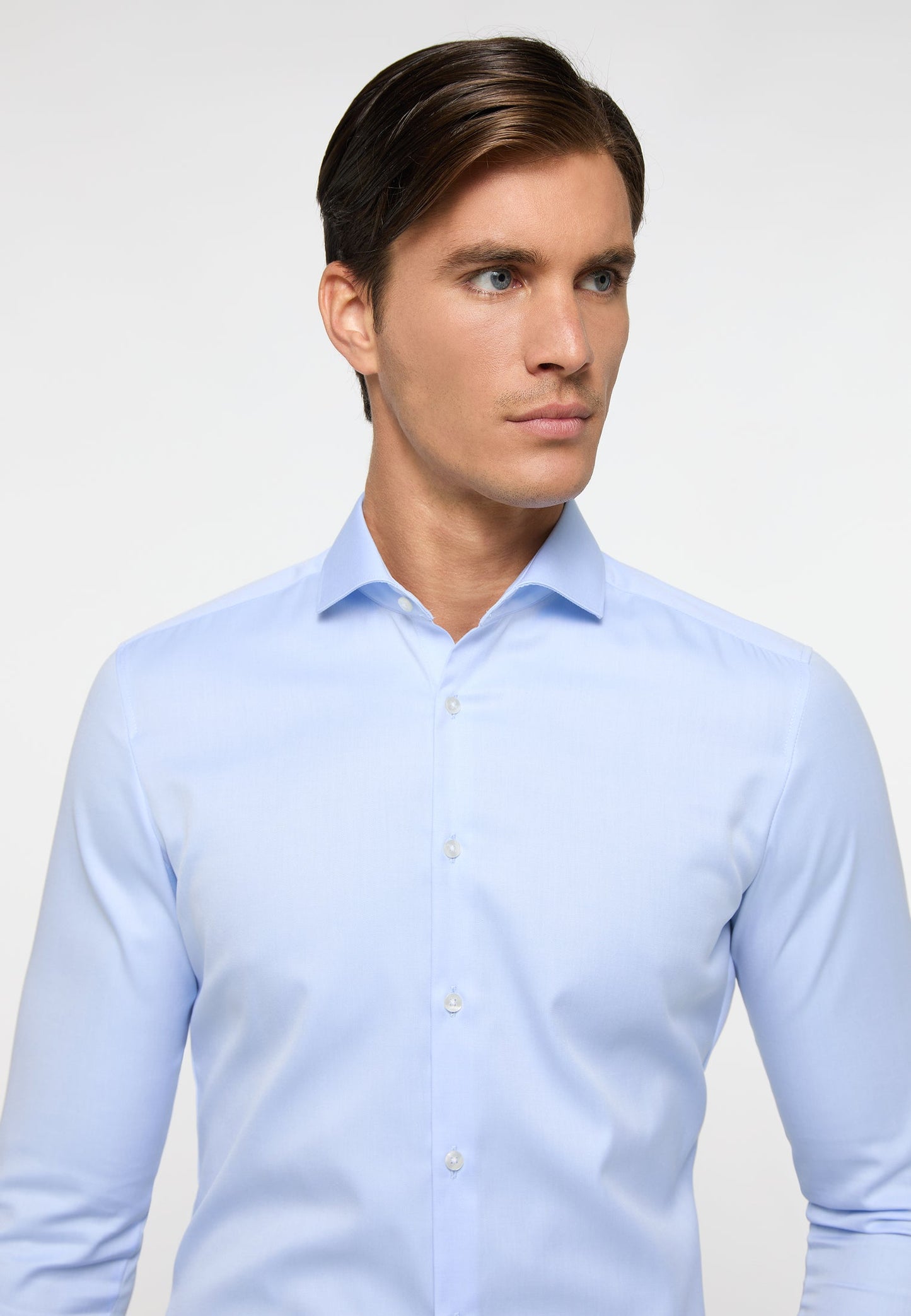 ETERNA LANGARM HEMD SUPER SLIM COVER SHIRT HELLBLAU